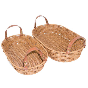 Cross-border wholesale <b>storage</b> fruit <b>baskets</b>, handmade woven fruit and vegetable <b>baskets</b> for homestays, <b>rectangular</b> household - Product Image 2