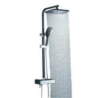 Système de douche numérique LED chaude et froide Robinet thermostatique en laiton à montage mural avec pluie et style classique à main pour salle de bain