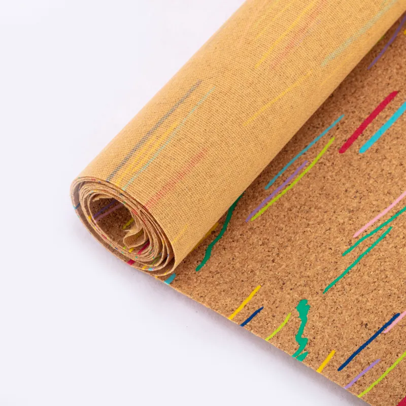 Widely Use PU Leather Cork Fabric from Portugal for Cork Yoga Mat Eco Friendly