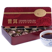 Thé Pu'er du Yunnan (Thé mûr) avec arôme de riz gluant, Mini Tuocha en boîte de fer - Thé en gros
