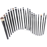 Kuas Makeup lembut, 20 buah Set untuk kosmetik Foundation Blush longgar kuas bubuk Eyeshadow Wanita alat Makeup pencampuran kecantikan