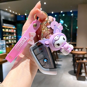 Porte-clés 3D en caoutchouc souple, design monstre mignon ours cochon de dessin animé, accessoire pour clés de voiture, pendentif personnalisé pour sac à dos et sac - Product Image 4
