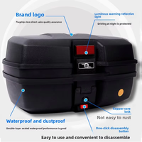 Super promotion de septembre : Top case moto en PP, étanche et antichoc, 45L, noir, grande capacité pour trajets quotidiens, directement de l'usine OEM