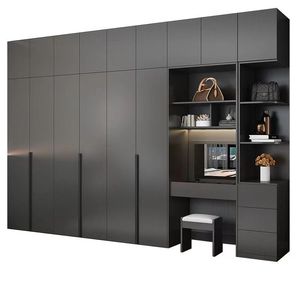Armoire Moderne Simple et Luxueuse en <span class=keywords><strong>Bois</strong></span> pour Appartement, Combinaison Table à Manger, Chambre et Coiffeuse, Grande Armoire à Cinq/Six <span class=keywords><strong>Portes</strong></span> - Product Image 3