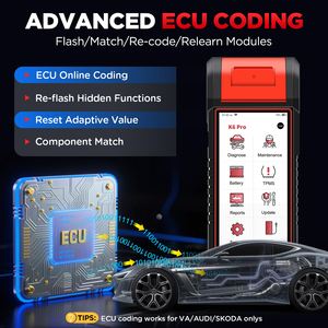 Herramienta Bidireccional de Sistema Completo 4 en 1 KINGBOLEN K6 PRO OBD2 con Prueba de Batería de Automóvil, Lector de Códigos de Automóvil K6 PRO - Product Image 6