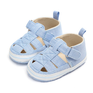 Nuovi arrivi primavera estate in cotone comodi sandali da bambino con punta rotonda per le prime <span class=keywords><strong>scarpe</strong></span> da passeggio - Product Image 4