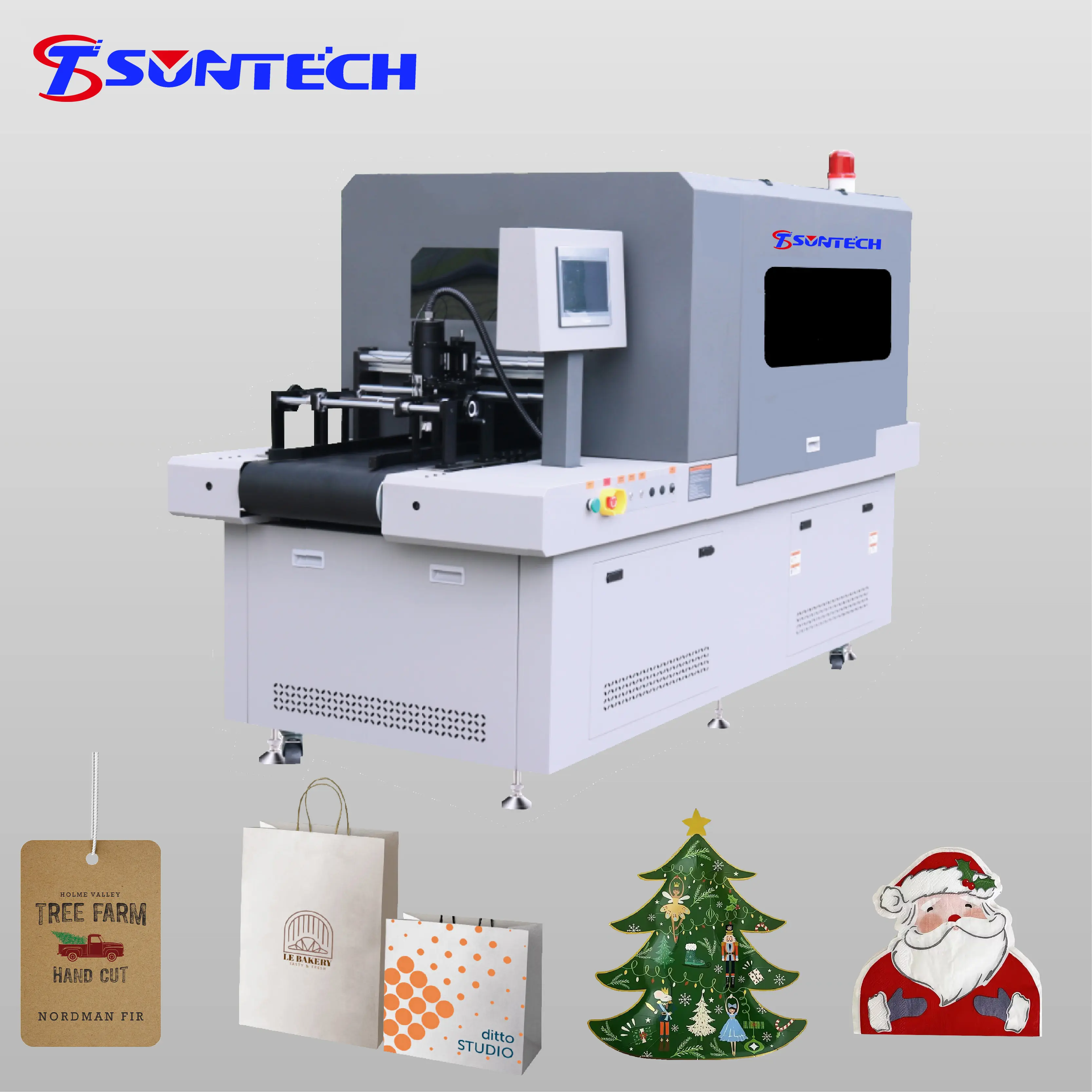 Suntech เครื่องพิมพ์กระดาษแข็งดิจิตอลแบบอิมเพรสโซร่า, เครื่องพิมพ์แพคเกจผ่านได้ครั้งเดียวเครื่องพิมพ์หนึ่งชุดสำหรับแก้ว