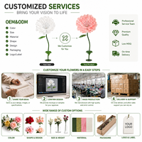 Bouquet de roses géantes artisanales modernes et écologiques en soie réaliste, organza et EVA, pour usage commercial, remise de diplômes et Noël (vente en gros)