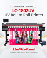 Impresora UV LOCOR de Rollo a Rollo de 1.6m y 1.8m Máquina de Impresión UV de Gran Formato con Tinta Blanca y Cabezal XP600 I3200 I1600
