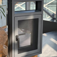Ventanas Abatibles de Diseño Moderno, Resistentes a Huracanes, de Aleación de Aluminio, Doble Vidrio Templado, para Cocina, Acero Inoxidable, Venta al Por Mayor