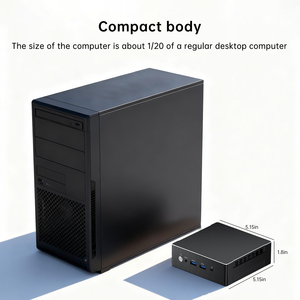 Mini PC de bureau compact Msecore, AMD <span class=keywords><strong>Ryzen</strong></span> <span class=keywords><strong>9</strong></span> <span class=keywords><strong>6900HX</strong></span>, 64 Go DDR5, SSD, double HDMI, USB4, prise en charge triple 4K, haute efficacité, marque - Product Image 3