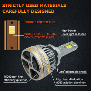 Faros LED para Automóvil de Alta Potencia, 12V 120W 12000LM 6000K, Compatibilidad Universal H4/H11/9005/9006/HB3/HB4, Chip 3570 - Product Image 5