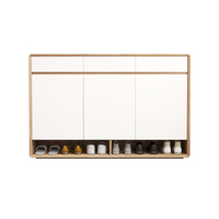 Meuble à chaussures d'entrée en bois massif, grande capacité de rangement, armoire de rangement et de séparation pour la maison