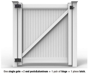 PVC thanh lịch cổng hàng rào đa năng cho vườn, đường cao tốc, trang trại, nhà, hồ bơi, nhà ở vật nuôi, vv. - Product Image 6