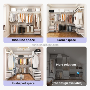 Armoire combinée sur mesure de 2,7 mètres, moderne, luxueuse, en bois massif, écologique, avec penderie, fonctionnalités de dressing, pour toute la <span class=keywords><strong>maison</strong></span>, salle à manger - Product Image 5
