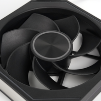 Ventilateur de boîtier ARGB OEM noir 12 cm pour ordinateur de bureau, ventilateur de refroidissement CPU avec dissipateur thermique en plastique 5V 3 broches pour refroidissement de boîtier d'ordinateur