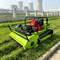 Tondeuse à chenilles diesel 4 temps économique à monter soi-même, fonction de suivi automatique des pentes, largeur de coupe 800 mm, double commande, pour ferme et verger, télécommandée