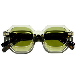 Occhiali da Sole Sifier con Montatura Geometrica alla Moda e Lenti Verdi Sfumate Protezione UV Eleganti e Trendy per Uso Esterno - Product Image 1