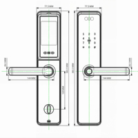Caméra de visiophone, serrure intelligente Innscreen, déverrouillage vidéo à distance, Tuya WiFi 6068 6085, serrure de porte numérique avec code, empreinte digitale, carte