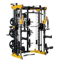 Cable cruzado de construcción de cuerpo en casa, jaula de energía multifuncional, estante de sentadillas con máquina de entrenamiento de levantamiento de pesas, gimnasio, herrero, novedad