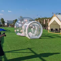 Ballons de fête pour enfants Maison amusante Igloo en cristal gonflable géant clair Tente à bulles Ballons à bulles gonflables transparents