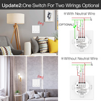 Interrupteur mural ZigBee 2mqtt Home Assistant 3 gangs, avec ou sans fil neutre, sans condensateur, contrôle à distance par application