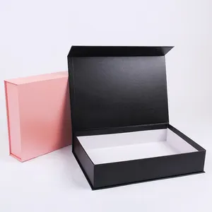 Kemasan Diary Ukuran Kustom Kecil HITAM Pink Keras Kotak Flap Magnetik dengan Tutup Penutup untuk Kemasan Hadiah Mewah