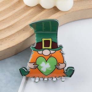 Trébol Verde de San Patricio, Hecho a Mano, Novedad de Noviembre, PVC, 6 cm, Hoja en Forma de Corazón, Patrick - Product Image 6