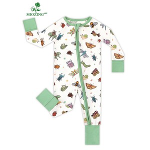 Vêtements pour bébé en bambou Miozing, doux et respirants, adaptés aux bébés souffrant d'eczéma, vêtements de nuit pour bébé en bambou avec logo personnalisé - Product Image 1
