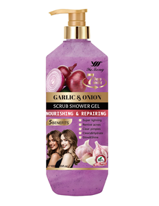 Gel Douche Exfoliant et Hydratant YuMeng à l'<span class=keywords><strong>Ail</strong></span> et à l'Oignon 1000ml – Nourrissant, Réparateur, Exfoliant – Lavant Corporel OEM Marque Privée - Product Image 6