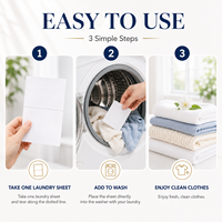 Échantillon Gratuit JIETI 30 Feuilles 60 Lavages Feuilles de Lessive OEM ODM Écologiques Vente en Gros Pack Direct Usine UE
