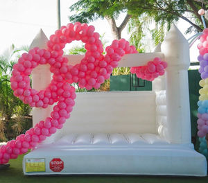Château gonflable blanc <span class=keywords><strong>avec</strong></span> piscine, château gonflable pour mariage en plein air, château <span class=keywords><strong>avec</strong></span> toboggan et combo de balles à <span class=keywords><strong>vendre</strong></span> - Product Image 2