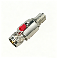 Parafoudre coaxial à tube à décharge gazeuse 90V, UHF, mâle vers femelle, à montage sur panneau, protection contre les surtensions