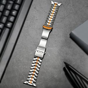 Bracelet en titane massif, bracelet en acier inoxydable Iron Man compatible avec Apple Watch <span class=keywords><strong>IWatch</strong></span> Ultra - Product Image 3