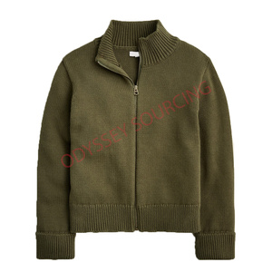 Pull cardigan zippé pour enfant élégant pour l'hiver, 100% coton, look moderne pour l'école et les occasions décontractées - Product Image 6