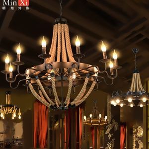 Lampes suspendues en corde de chanvre de style industriel Aobo, restaurants de barbecue, magasins, éclairage décoratif rétro commercial pour bar - Product Image 2