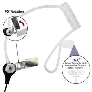 Auricular con Tubo Acústico para Walkie Talkie, Auricular de Seguridad con PTT para Kenwood NX-1200 NX-1300 Baofeng, Auricular de Radio Bidireccional con Sonido Nítido - Product Image 2