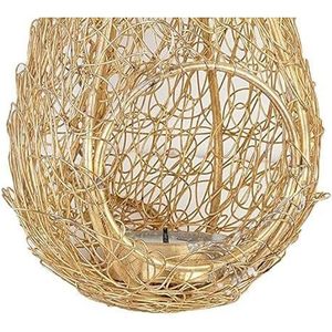 Golden Metal <b>Bird</b> Nest and Cage Tealight Holder 4-Inch Hanging Table Decor for Balcony/Terrace Diwali Gifts Outdoor Lighting - Product Image 3