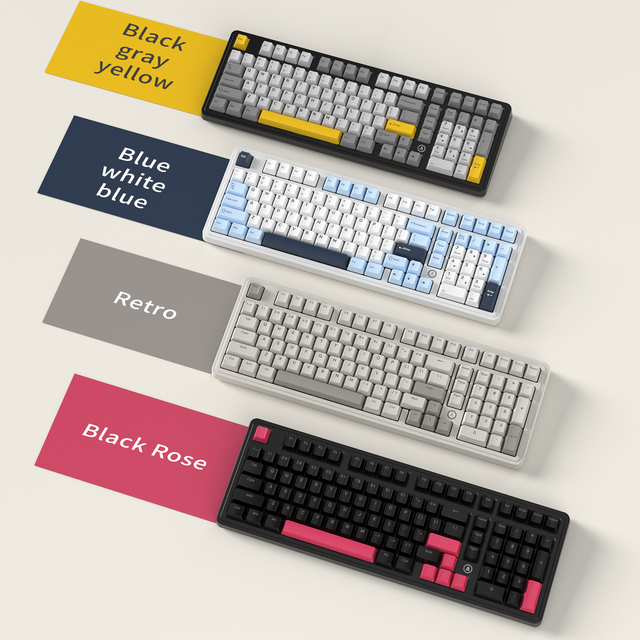 AK980 Wired USB Gaming Mechanical Keyboard Wired RGB Backlit 101 Keys Layout Game Mechanical Keyboard Gasket Structure for Pc