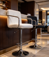 Chaise de bar ergonomique pour îlot de cuisine, tabouret de bar moderne et haut, pivotant et réglable, pour cafés