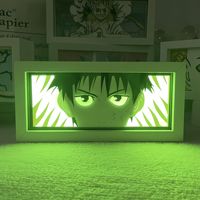 Boîtes lumineuses Anime GOJO RGB multicolores, lampe LED à découpe de papier, figurines de dessins animés faites à la main, lumière pour la décoration de la chambre, cadeau pour les otaku
