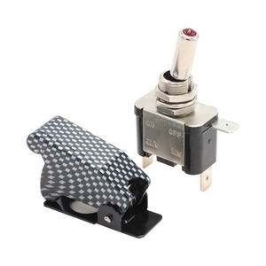 Interruttore a Levetta LED Illuminato 12V 20A, Controllo On-Off, Protezione di Sicurezza per Auto, Camion, Colori R/B/G/Y/<span class=keywords><strong>W</strong></span>, Realizzato in Metallo - Product Image 6