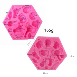 Moldes de Silicona con Gráficos 3D de Huellas de Animales Salvajes como Elefantes, Leones, Guepardos, Gorilas, Cebras, Jirafas, Burros y Pájaros, con Hojas - Product Image 2