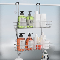 Étagère de rangement en métal doré grande capacité pour savon, papier toilette et cuisine, idéale pour salle de bain et salon