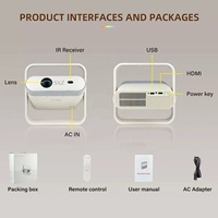 Proyector OEM 2026, Diseño Elegante y Sencillo, Enfoque Automático, Mini Portátil, 400ANSI LCD, Smart WiFi 6 HD 1080P, Cine en Casa, Video 4K
