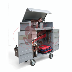 Boîte à sellerie en acier pour chevaux, disponible en différentes tailles, personnalisable - Product Image 4