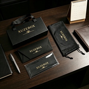 Étui à Lunettes de <span class=keywords><strong>Soleil</strong></span> Personnalisé en Carton Noir, Tendance Luxe, Nouveau Coffret d'Emballage avec Logo Personnalisé - Product Image 6