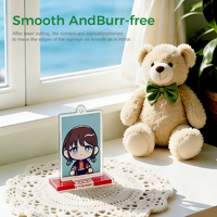 Support d'affichage de figurines en acrylique de luxe personnalisé OEM pour jouets de créateurs, support de collection de bureau