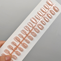 30 faux ongles en forme d'œil de chat, courts, carrés, couleur unie, à presser, fournisseur de faux ongles XS/S/M, ongles artificiels pour un usage quotidien