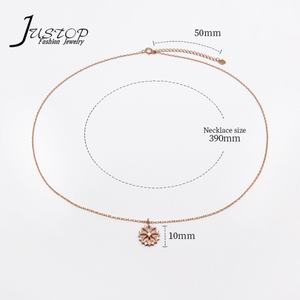 Vintage 925 Sterling Silver Zircon Pendant <b>Necklace</b> for Women Children <b>Girls</b> Engagement Wedding Anniversary Christmas Gift - Product Image 2